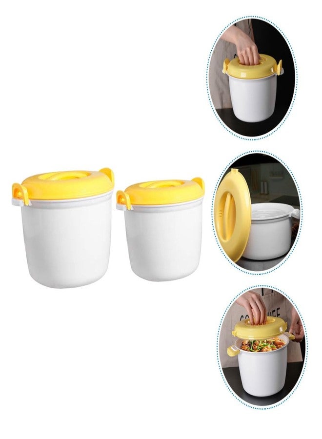 RORPOIR Insulated Rice Cooker Set Large Capacity Microwave Rice Cooker with Handle Portable Plastic for Home Office Travel - Image 3
